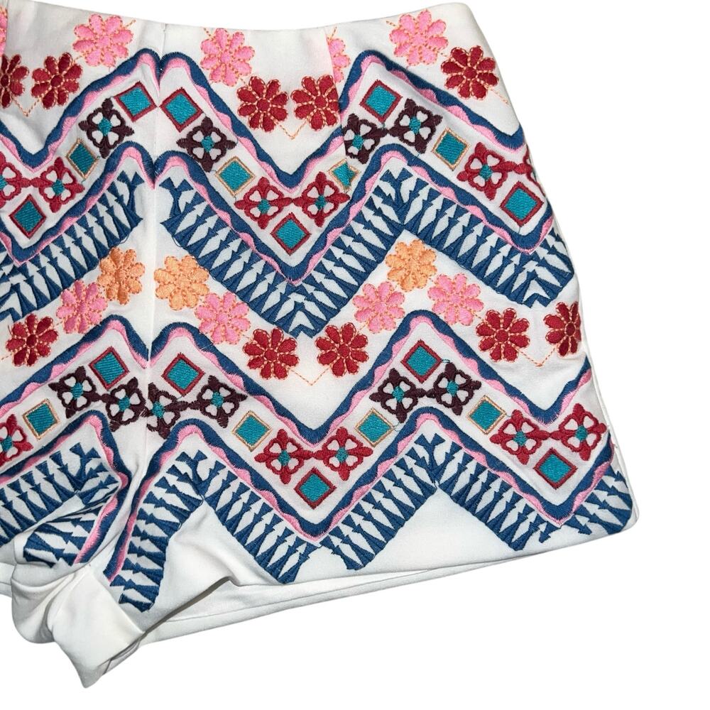 LULUS Rhythm is Gonna Get You Embroidered White Shorts & Top Size S - Picture 5 of 12